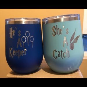 Pair of wine tumblers